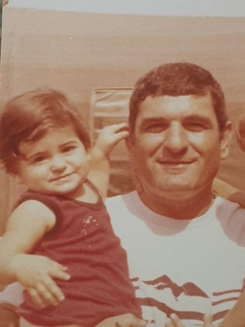 מיכל טלקר עם אביה רס"ב כלימו דיין ז"ל.