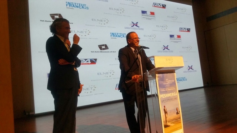 סגן השר ח"כ איוב קרא פותח את ההקרנה החגיגית של "פשמרגה" - סרטו האחרון של ברנרד הנרי לוי