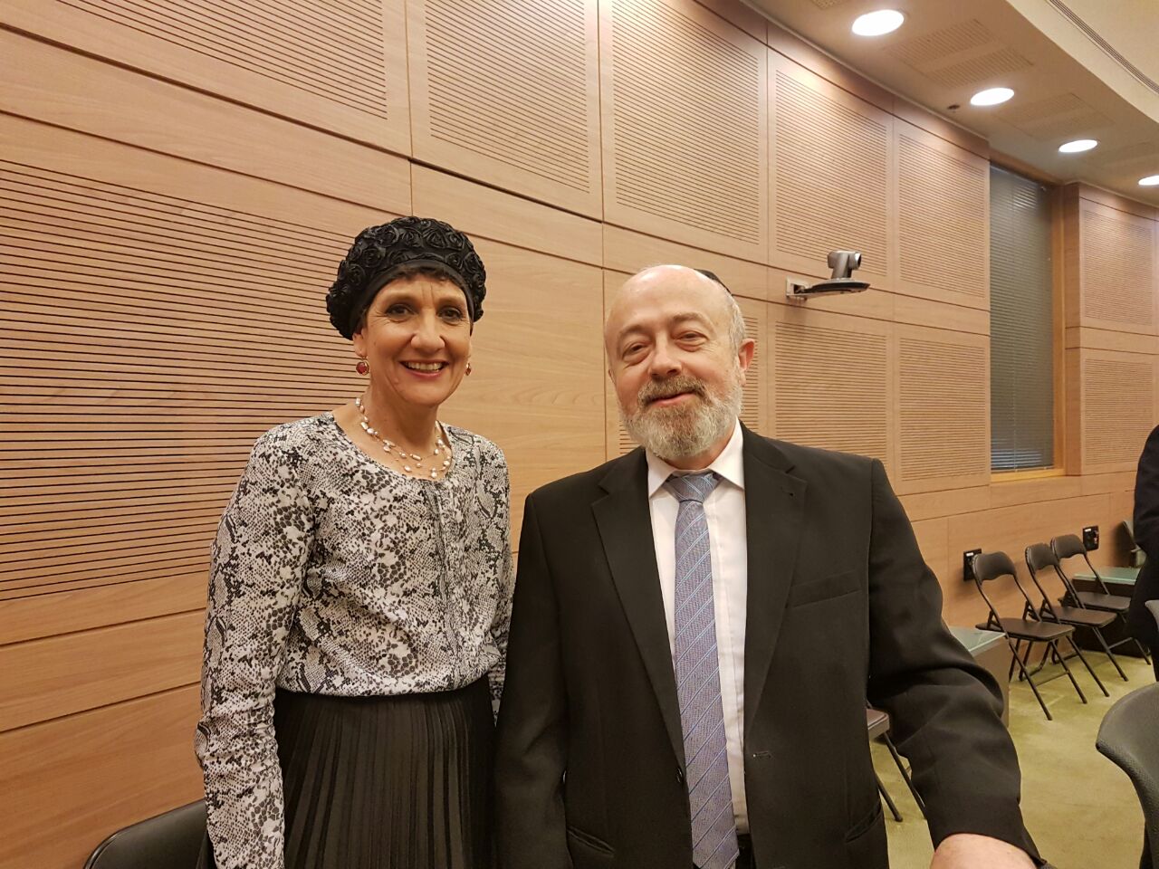 חה"כ שולי מועלם רפאלי ומנהל בתי הדין הרבניים הרב שמעון יעקובי