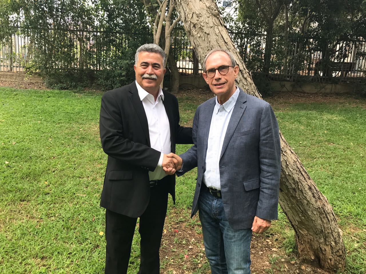 חברי הכנסת נחמן שי ועמיר פרץ