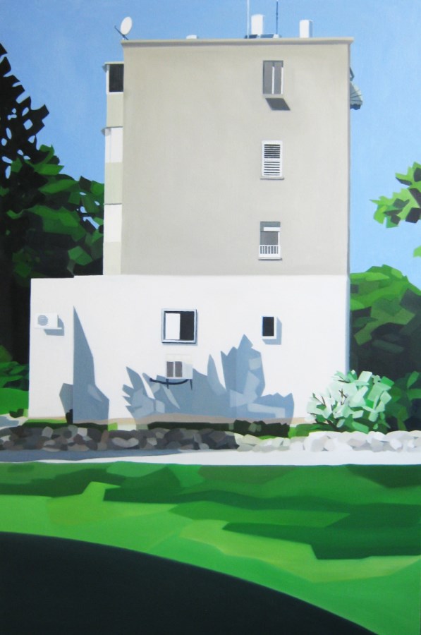 צביה האריס. ללא כותרת, שמן על בד. 150 על 120 סמ